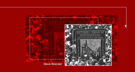 National Union of Mineworkers banner